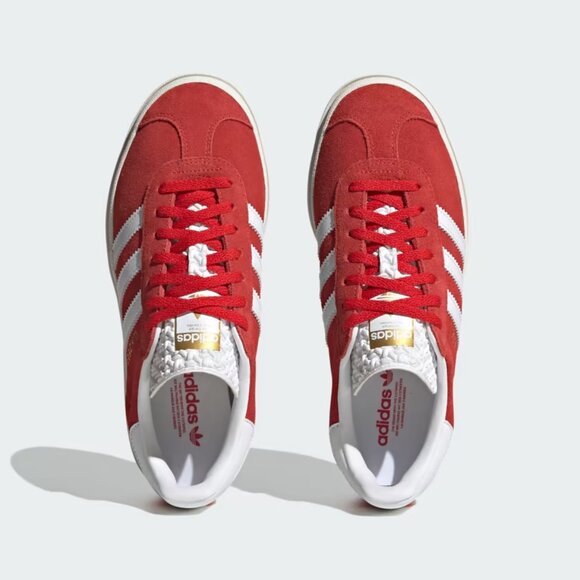 10W/9M - [NEW] Women's‎ adidas Gazelle Bold Shoe Red ID6990 - Picture 3 of 10